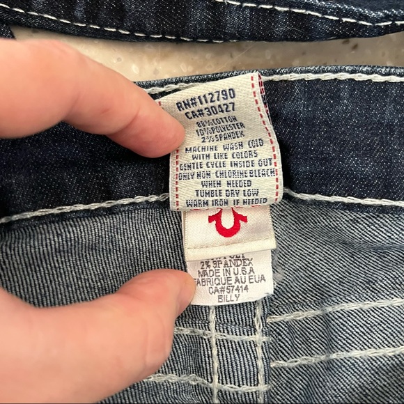 TRUE RELIGION BILLY Jeans Dark Wash Sz 24 - Picture 7 of 8